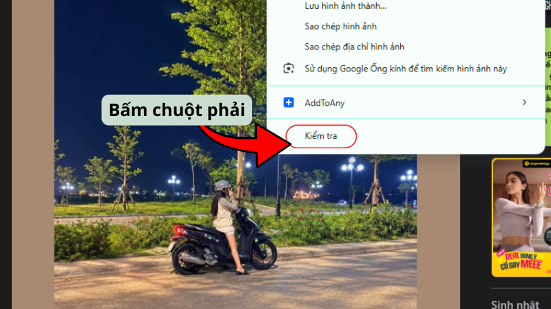 Kiểm tra mã nguồn nội dung cần lấy id facebook