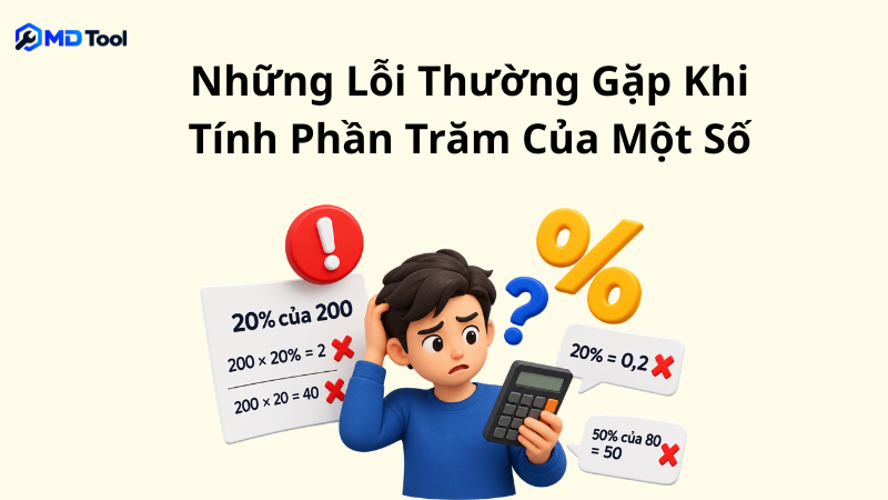 Những lỗi thường gặp khi tính phần trăm của một số