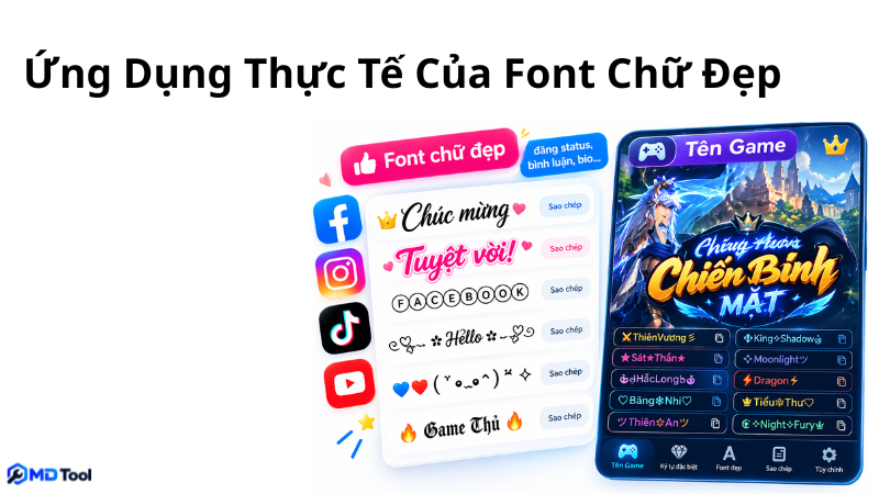 Ứng dụng thực tế của font chữ đẹp