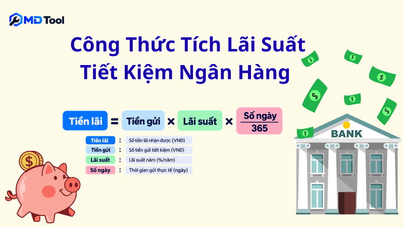 Công thức tính lãi suất tiết kiệm ngân hàng online