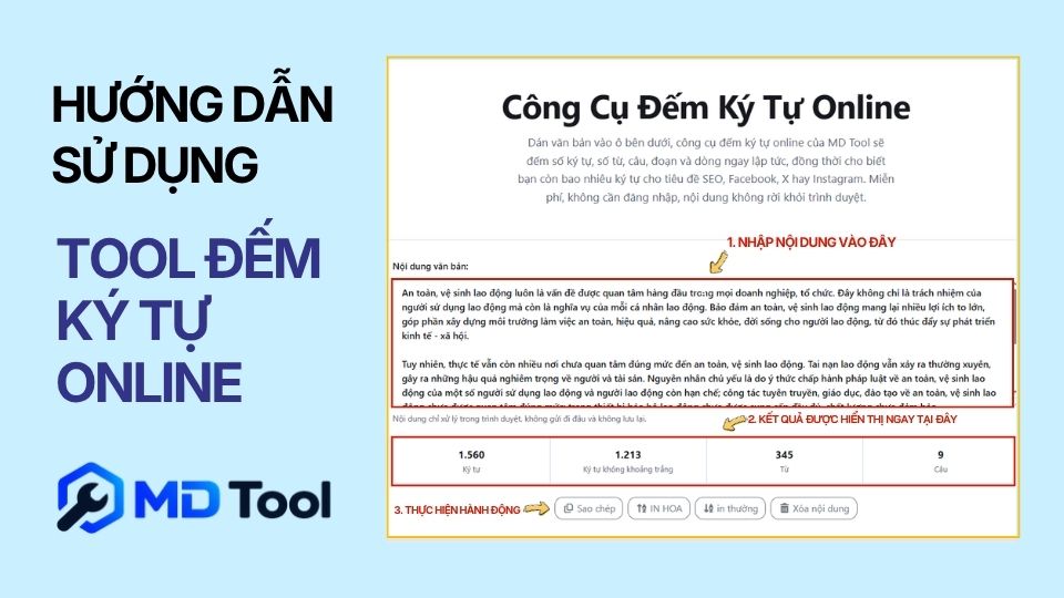 Hướng dẫn sử dụng web đếm ký tự online