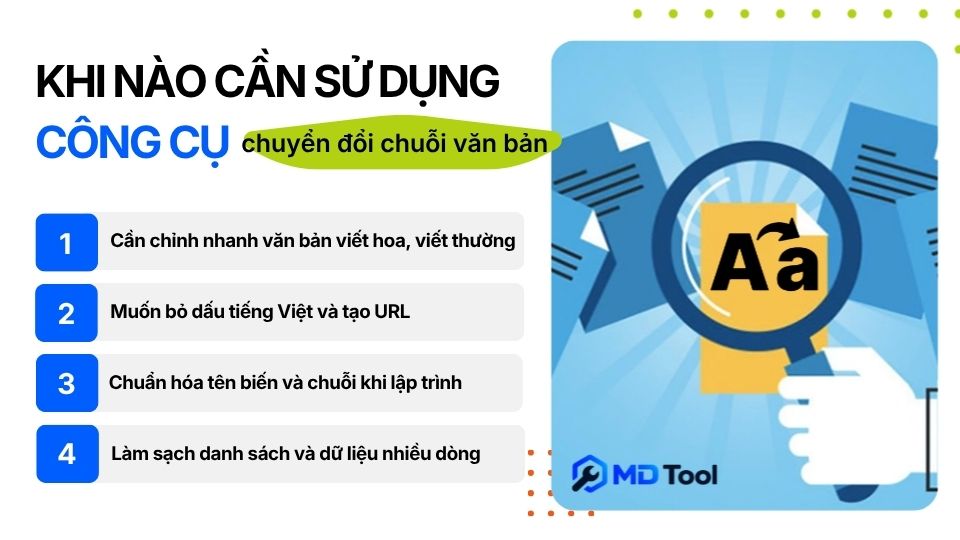 Khi nào bạn cần chuyển đổi chuỗi văn bản