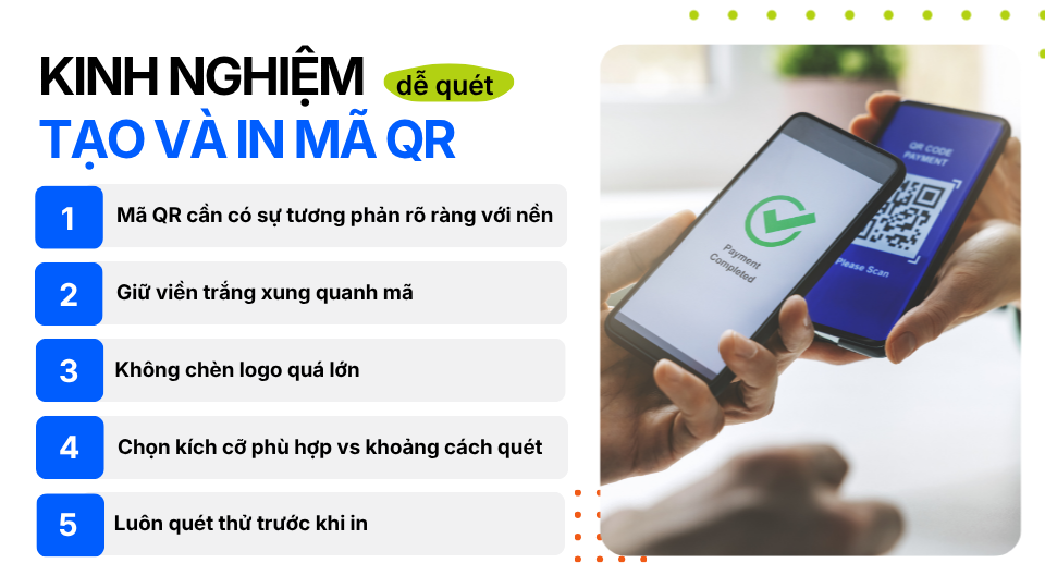 Kinh nghiệm tạo và in mã QR dễ quét