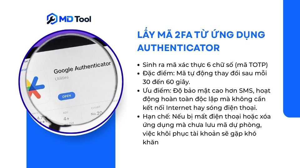 Tạo mã 2FA online từ ứng dụng tạo mã xác thực