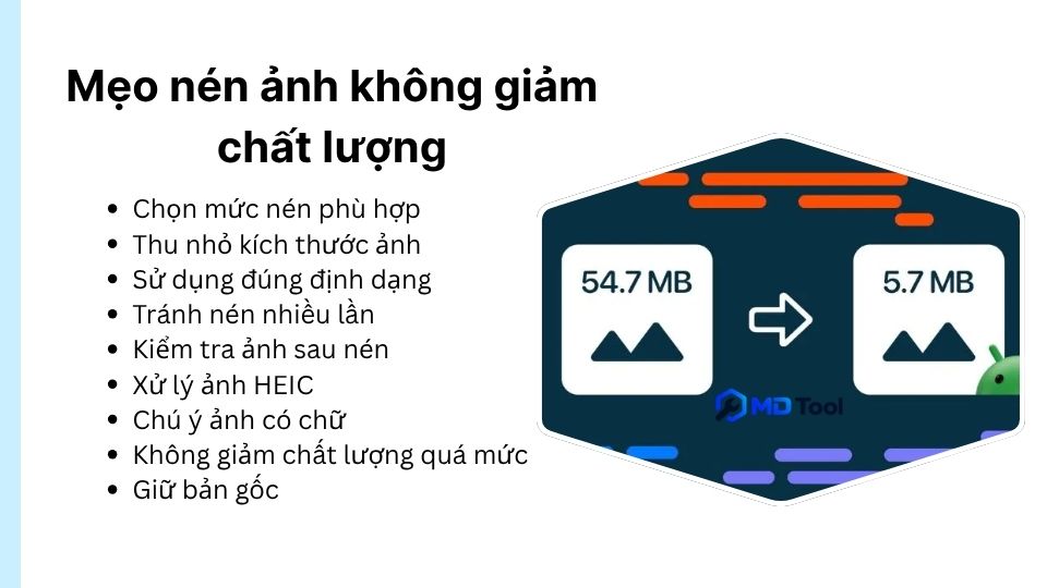 Mẹo nén ảnh không giảm chất lượng