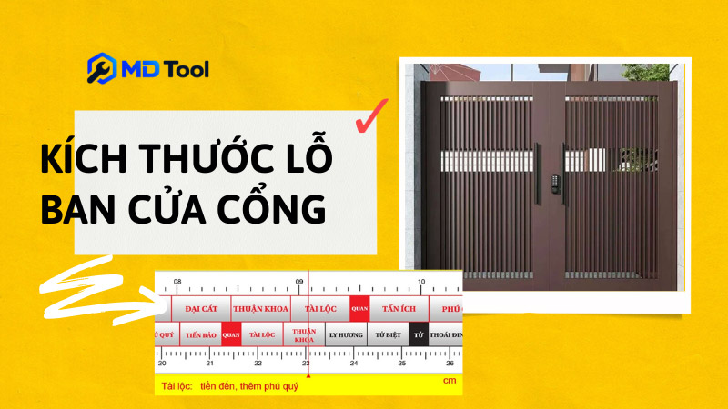 Cách tra kích thước lỗ ban cửa cổng theo phong thủy
